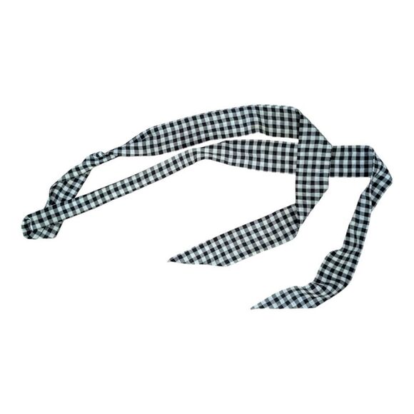 Max Studio chiffon gingham peasant blouse with removable tie belt size S - Picture 7 of 16